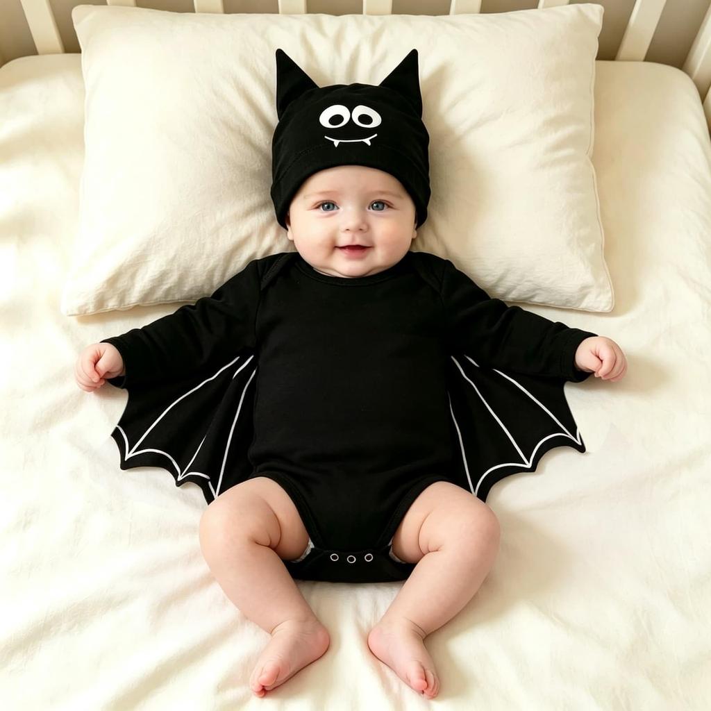 Dětský Kojenecký Chlapecký Dívčí Halloweenský Kostým Kostra Bodysuit Kombinéza Obleček