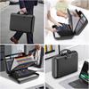Fireproof File Organizer with Lock, Hard-Shell Case Fireproof Document Box with 13 Accordion File Folder, for Important