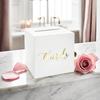 1PC White Card Box With Gold Foil Design, Wedding Favors Money Box Holder For Wedding Reception, Wedding Decor, Home Decor, Room Decor Birthday