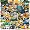 50pcs Transportation Vehicle Truck Stickers Decals for Kids Toddlers Boys Girls, Cartoon Vehicle Vinyl Stickers for Water Bottle Laptop Skateboard