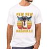 TEEHUB Newest Dog Pew Madafakas Men T-Shirt Vintage Pug Gun Pew Printed T Shirts Short Sleeve H