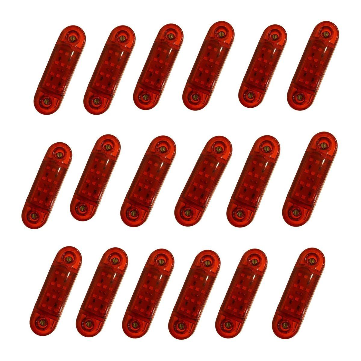 24V 18-Pack Semi Truck Side Stalk Marker Light Universal Fit Boat