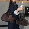 Frosted Cowhide Bowling Tote Bag Genuine Leather 2025 New Commuter Women's Bag Single Shoulder Underarm Bag High-end Luxury