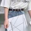 Fashion Luxury No-hole Belt For Women Waistband Buckle Pin Belt Jeans Decorative Female Dress Thin PU Leather Waist Strap