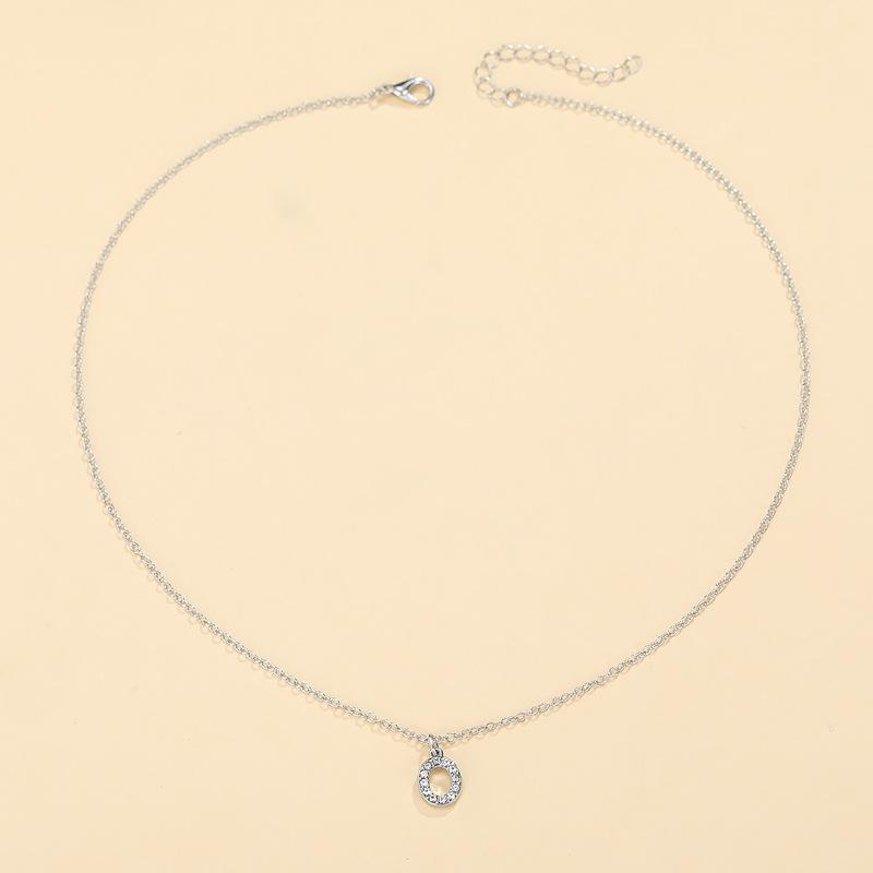 Fashion Shining A-Z Letter Pendant Charm Necklace 26 Initial Alphabet Name Clavicle Chain Party Valentine'S Day Jewelry Gift