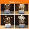 USB-Schreibtischlampe mit 3D-Effekt, Acrylplatte und LED-Beleuchtung für festliche Dekoration