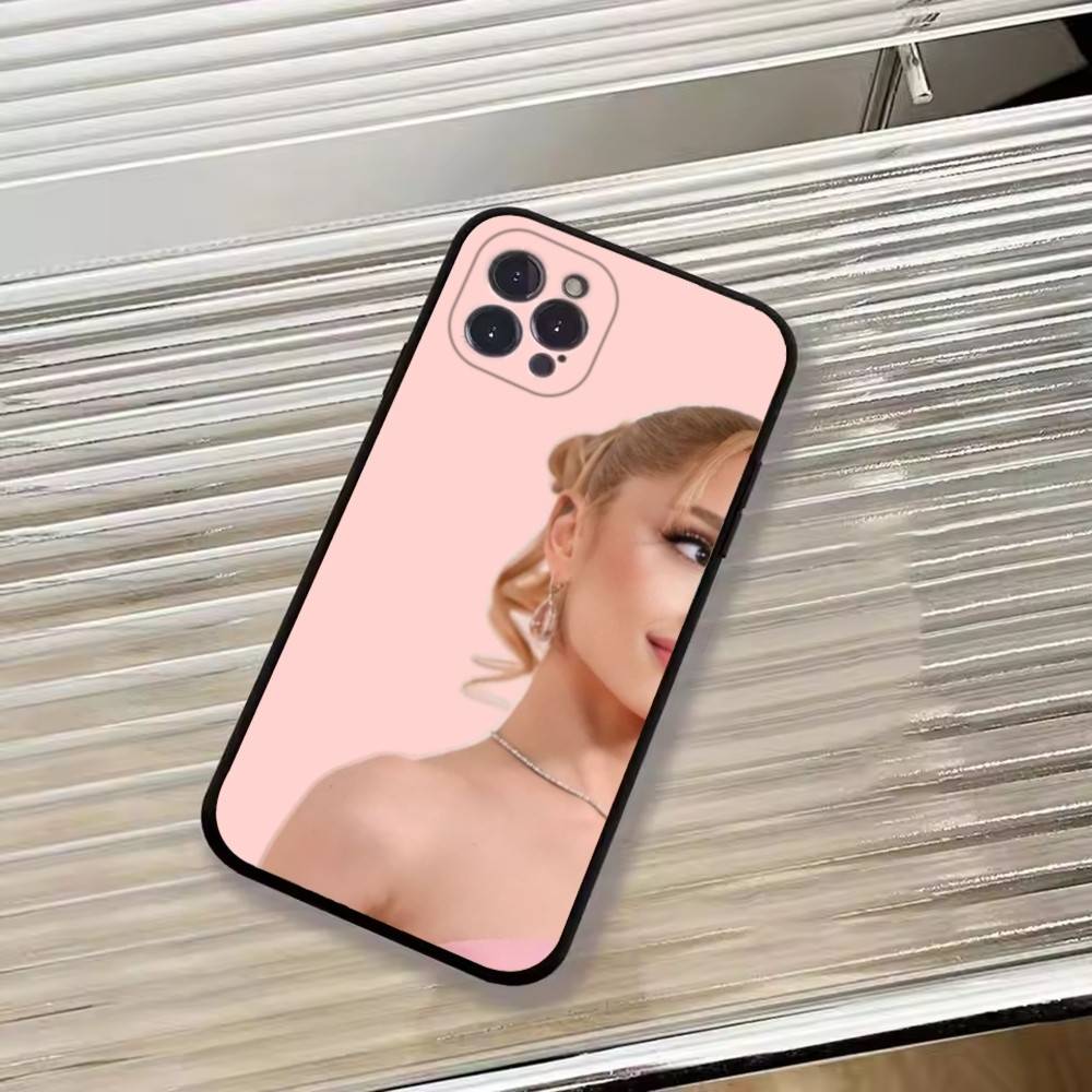 Singer A-Ariana Grande Phone Case For iPhone 17, 16,15,14,13,12,11 Plus,Pro Max, Others Soft Black Cover