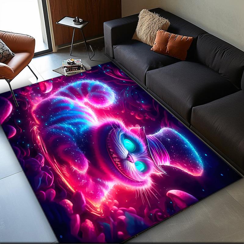 1PC rug Che-shire Cat Smile Carpet, Chair Rug,Area Rug for Office Bedroom living rooms bedroom, Doormat decor Christmas fan gifts