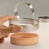 12 Piece Stainless Steel Perforated Tart Ring 8 CM Pastry Mold Durable Mousse Cake Ring  Bakery