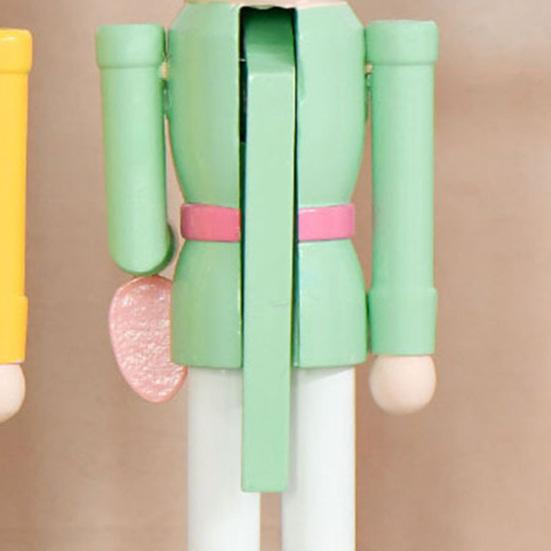 Osterhase Nussknacker Figur 30 cm Holz Hase Nussknacker Dekoration für Frühling Zuhause Tisch Regal Dekor