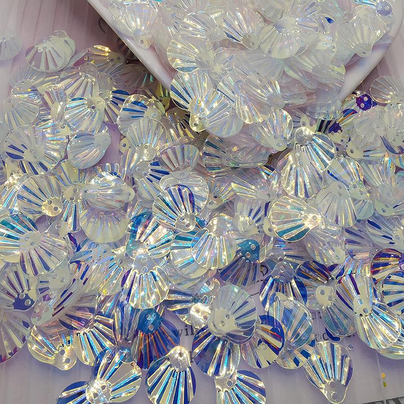 1pack Glitter Sea Shell PVC Loose Sequins for Sewing Embellishment Findings Wedding Handcraft Women Clothes Dress Accessories