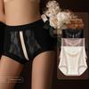 Lace Flower Postpartum Body Shaper High Waist Panties Tummy Control Underwear  Women