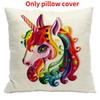 Pillow Unicorn Case Cute Cartoon Print Home Living Room Sofa Car Cushion Gift