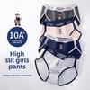 Women's Spring and Autumn New Pure Cotton 10A Antibacterial Extension Crotch Student Briefs