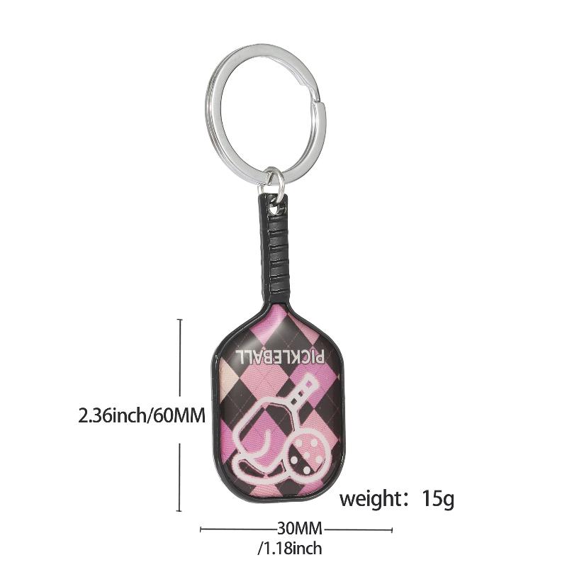 3D Metal Sporty Pickleball Keychain For Women Key Ring Pickleball Racket Keychain Key Holder Keychain Bag Pendant