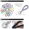 PU Leather Braided Rope Ring Fits DIY Circle Pendant Key Chain Holder Car Key Ring for Men and Women QL-BK