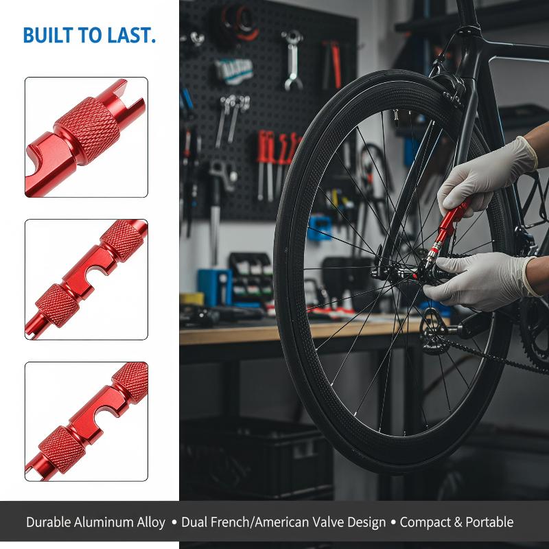1Pcs Spanner 3-In-1 Bike Multifunctional Valve Core Remover Tool Wrench For Bicycle Schrader And Presta Valve Extender