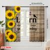 2pcs 2D Flat Printing Window Treatment Curtains Learn From Yesterday Sunflowers Polyester Fabric Without Electricity Holiday