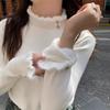 Women Fleece Sweater, Thickened One-piece Fleece Inner Layer, Half-turtle Collar Bottoming Shirt, Pullover, Stylish Knitted Warm Top