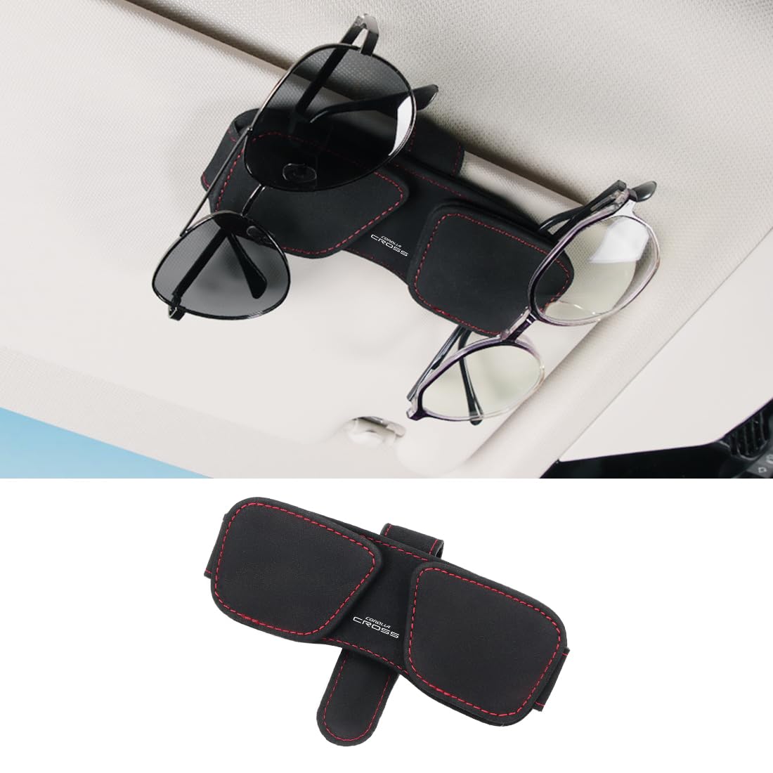 

[For Toyota Corolla Cross Exclusive] Car Glasses Holder COROLLA CROSS Exclusive Logo Sunglasses Clip Corolla Cross Exclusive чёрный