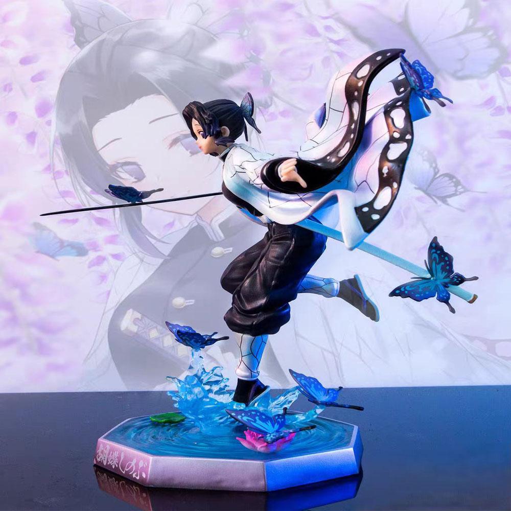 23cm Anime Figur Kochou Shinobu Fliegende Haltung Statue Figur Sammlerstücke Ornamente Modell Puppe Spielzeug Geschenk