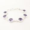 Iolite Gemstone 925Sterling Silver Women's Jewelry Bracelet 9" Mother's Day Gift RB-9-7