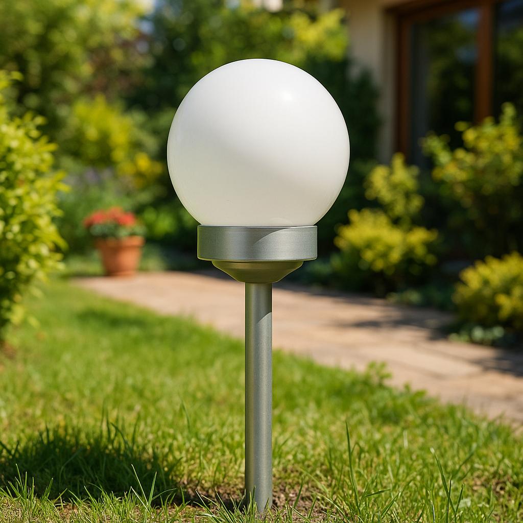 12X Solar Lamp Sphere 34Cm Garden Led Sensor For Garden, Luminous, Embedded