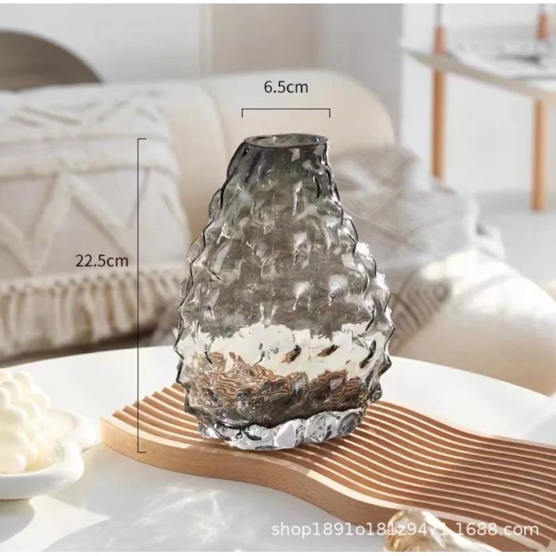 Creative Glass Vase Thorn Geometric Transparent Flower Vase Cactus Shape Terrarium Hydroponic Accessories Home Decoration