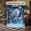Birds Theme Throw Blanket Custom Name Text Personalized Blanket Soft Cozy Blanket for Home Sofa Bed