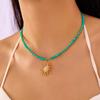 Fashion Metal Sun Star Pendant Necklaces for Women Bohemian Colorful Beads Chain Necklaces Handmade Exquisite Jewelry Gifts