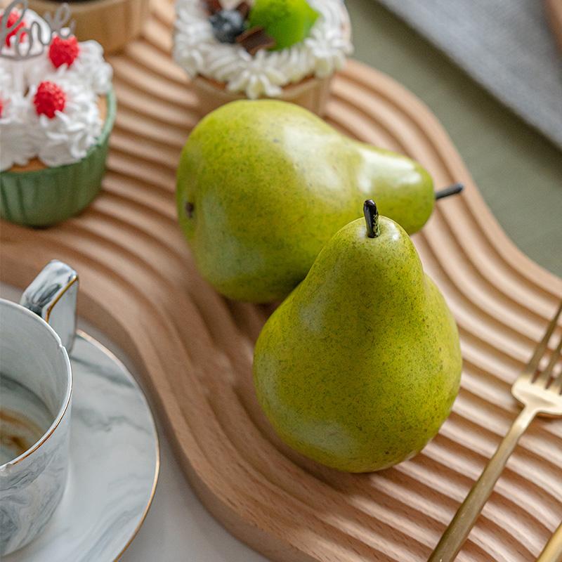 Simulated Fruit Ornaments Pear Fruit Basket Desktop Decorative Handicrafts Storage Container Home Decoration Accessories