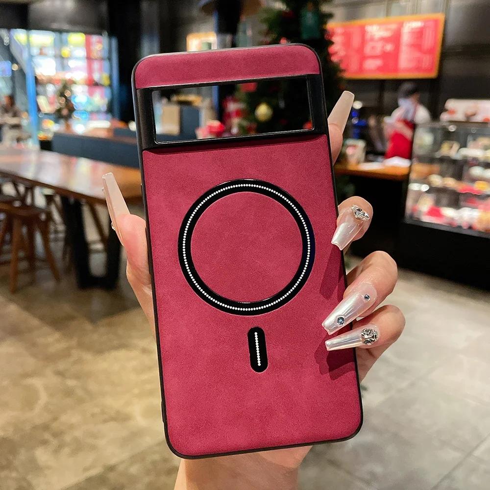 

Чехол для беспроводной зарядки из овчины для Google Pixel 9 Pro XL для Pixel 8A 7A 7 Pro, мягкий, из ТПУ, противоударный, для защиты линз for Pixel 9 Pro XL красный