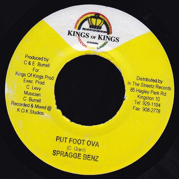 7inch Record SPRAGGA BENZ / HOLLOW POINT - Put Foot Ova / Sen On NONE Kings of Kings 2004 Jamaica Reggae, Ska & Dub Used