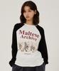 WAIKEI Maltese Archive Raglan Long Sleeve T-Shirt Ivory