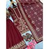 *Launching New  Đěsigner Party Wear Look Pur Heavy Faux Georgette Top Plazzo & Dupatta Set