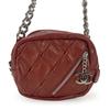 Used CHANEL Shoulder Bag Quilting COCO Mark Lambskin Bordeaux Chain Handbag