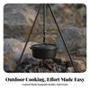 Campfire Cooking Tripod Height-Adjustable Stand with Chain