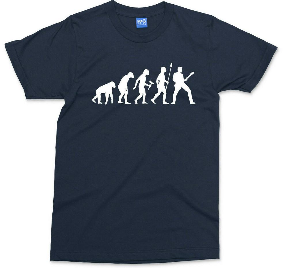 Evolution Of Guitarist TShirt Electric Guitar Funny Music Rock Band Musician S