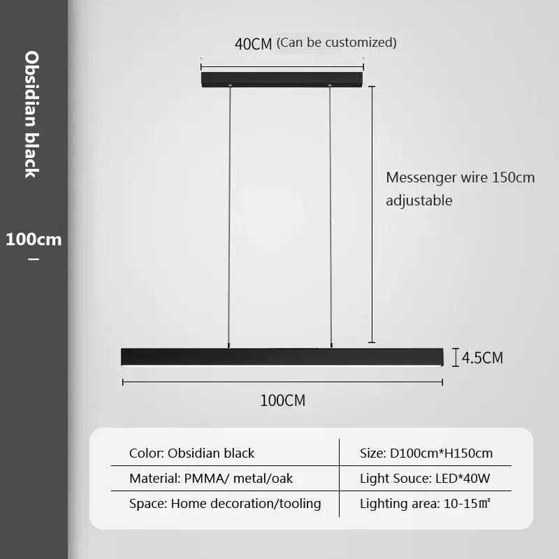 Lumină Pendul LED Modernă Pentru Living, Sufragerie, Restaurant, Birou, Candelabru Lung Simplu, Decor Acasă, Corp de Iluminat, Lampă Suspendată