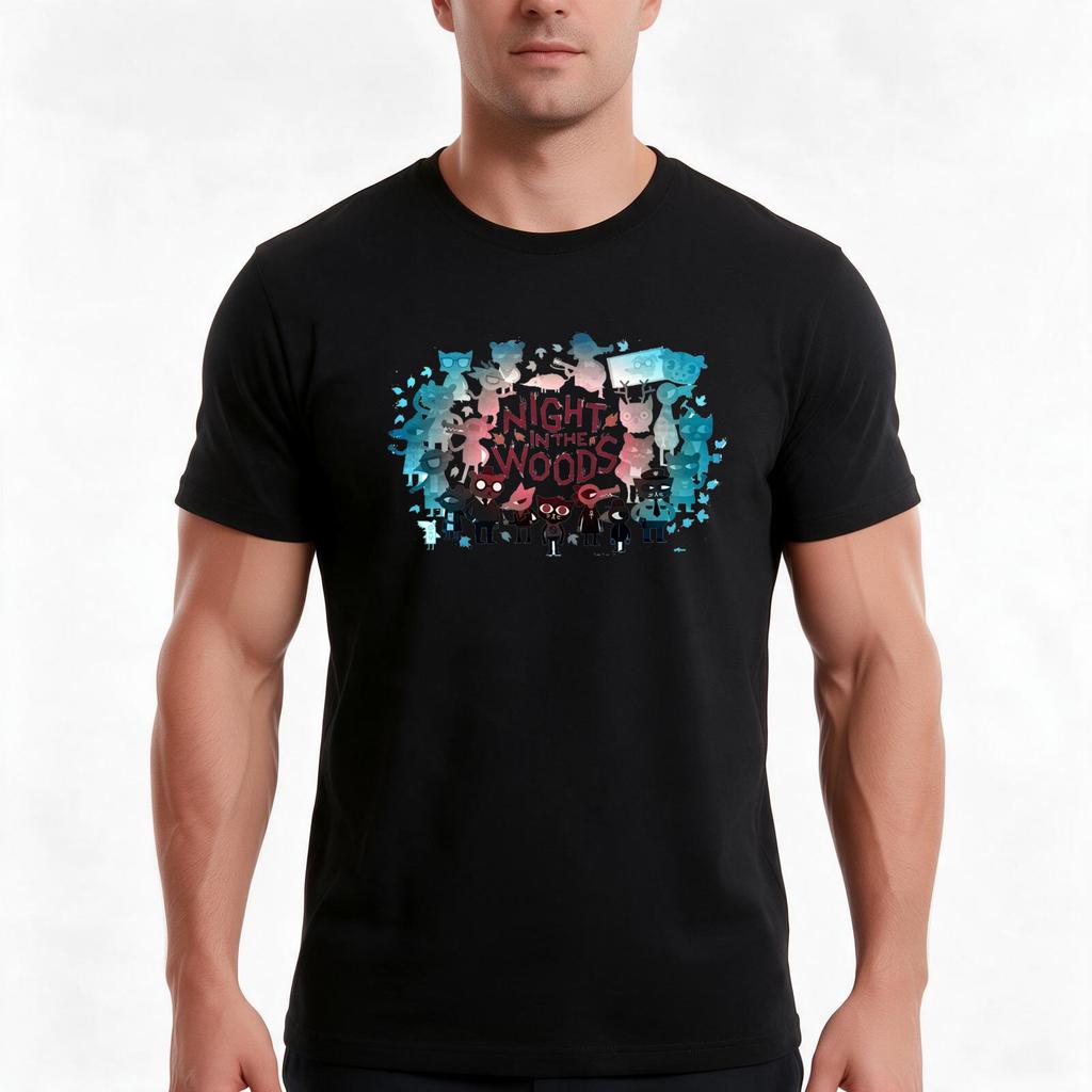 Night In The Woods Tshirt Summer Casual Cotton Tee Oversized Streetwear Tops Vintage Graphic Print Loose Fit Short Sleeve