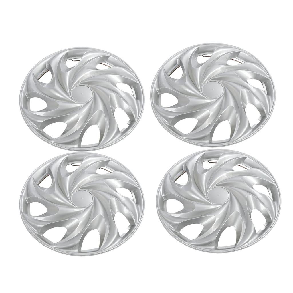 4 Pcs 14 Inch Wheel Hub Cap Universal Fit Silvery Wheel Hub Rim Cover for Cars Trucks Vans