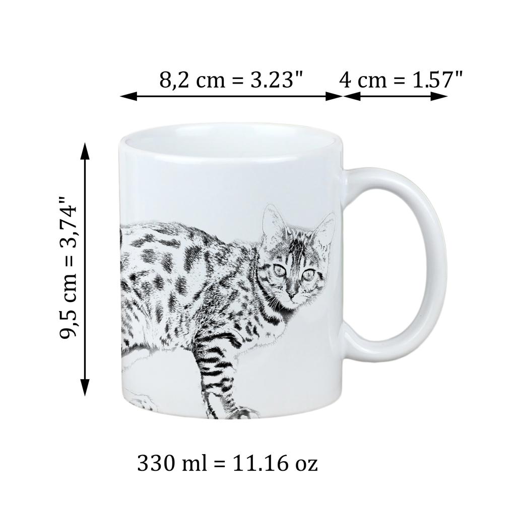 Bengal - Cat Mug, Cheerful Mug for a Dog Lover, Personalized Gift from the Art-Dog Brand