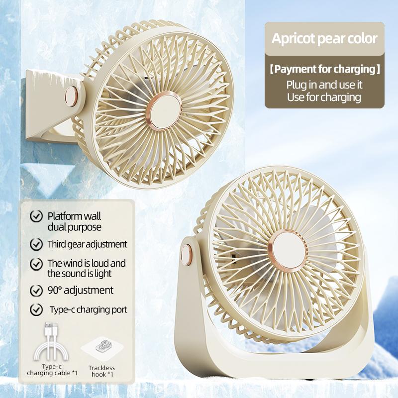 

Desk Fan Portable Three-Speed Fan 90° Adjustable Cooling Fan Mute USB Charge Quiet Fans Suitable For Home Desk Office