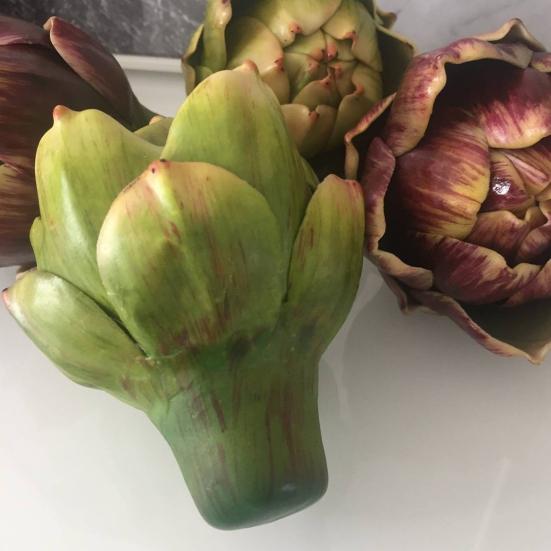 Artificial Artichoke Decoration Realistic Fake Vegetables Fruits Faux Artichoke Bowl Filler for Kitchen Home