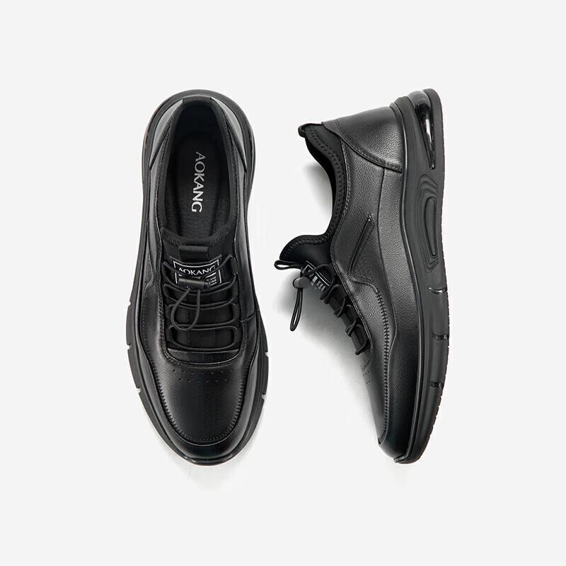 Aokang Men's Running Business Casual Sports Leather Shoes