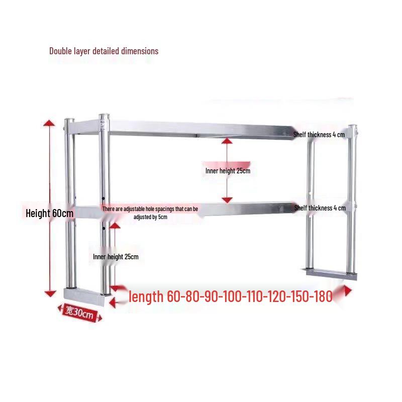 

Stainless Steel Kitchen Countertop Shelf
