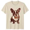 Dogs Animal Dog Puppy Bulldog Natural Colour Unisex Adult T-Shirt Gift Tee
