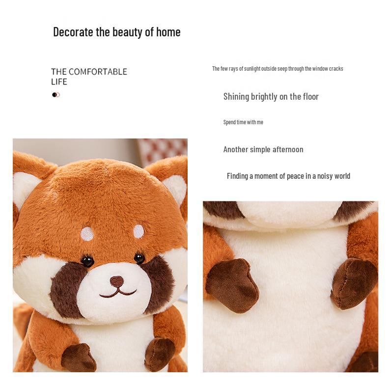Adorable Fluffy Raccoon Plush Toy Cushion - Perfect Children's Gift
