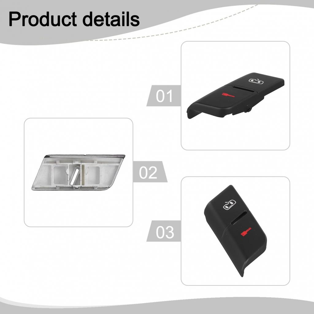 Front Left Central Door Lock Button Cover Compatible with Cars 2003 2008