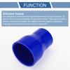X AUTOHAUX 1pcs 57mm/2.24"-76mm/2.99" ID 100mm/3.94" Length 0 Degree Blue Car Silicone Hose Hose Universal